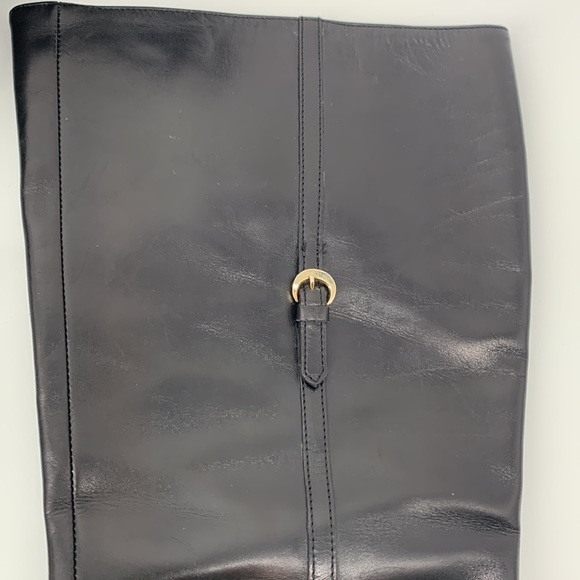 FENDI Black Leather Heeled Boots Tall Zipper - Picture 4 of 15